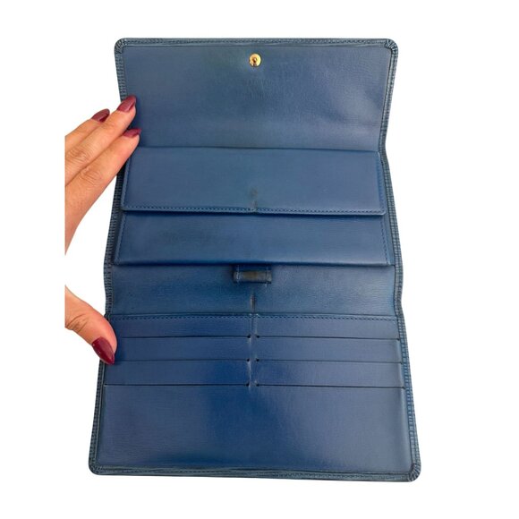 LOUIS VUITTON Womens Blue Epi Leather Long Clutch Wallet - Picture 11 of 14